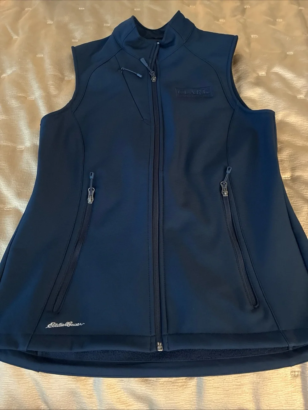 New Eddie Bauer Navy Sleeveless Softshell Vest